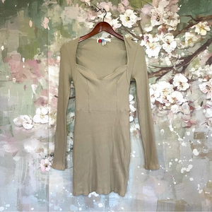 •Free‎ People•Beige Midi Fitted Dress Medium
